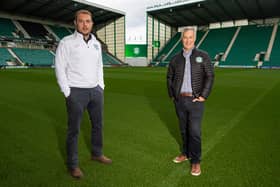 Hibs owner Ron Gordon, right, and chief executive Ben Kensell.