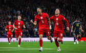 Poland's Robert Lewandowski celebrates after scoring from the penalty spot in the 3-2 win over Scotland at Hampden. (Photo by Alan Harvey / SNS Group)