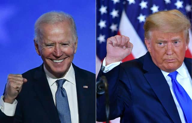 Democrat Joe Biden will make a very different US President to Donald Trump (Pictures: Angela Weiss and Mandel Ngan/AFP via Getty Images)