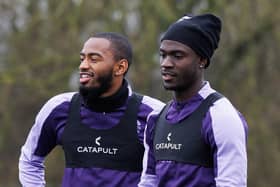 Elie Youan, right, and Myziane Maolida, left, are both in good form for Hibs.