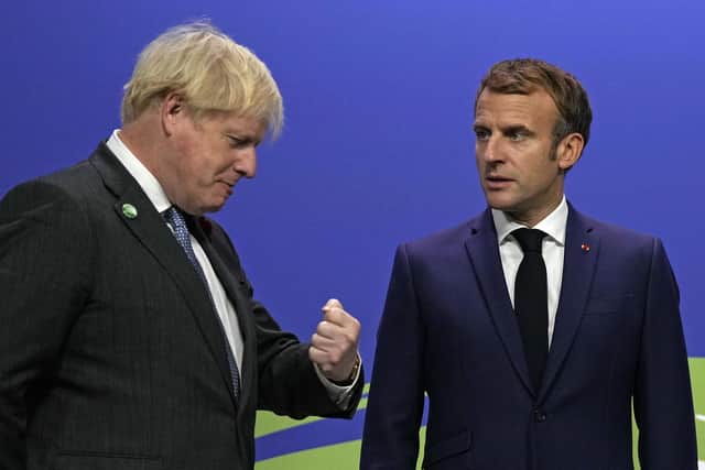 The UK Government has been condemned by French president Emmanuel Macron for failing to live up to its “grand statements” on helping Ukrainian refugees.
