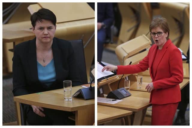 Nicola Sturgeon and Ruth Davidson went to head to head during First Minister's Questions