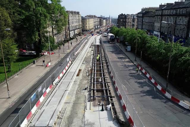 work is forging ahead on the trams to Newhaven extension