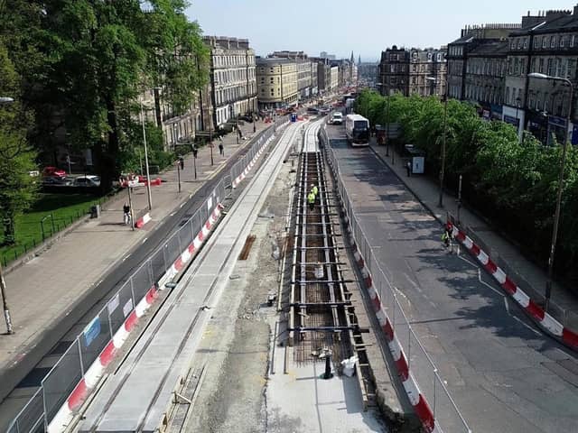 work is forging ahead on the trams to Newhaven extension