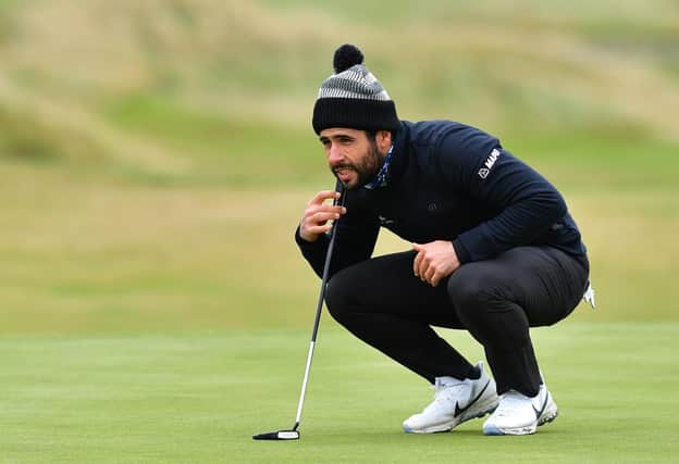 Spaniard Adrian Otaegui lines up an eventual birdie putt on the 18th green in the first round of the Scottish Championship presented by AXA at Fairmont St Andrews. Picture: Mark Runnacles/Getty Images