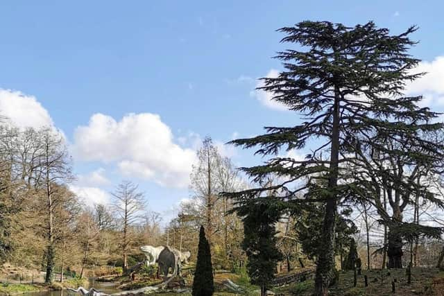 The Crystal Palace Dinosaur Park, London.