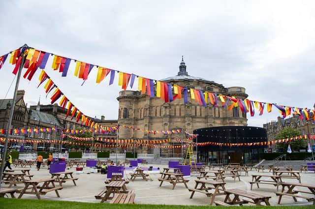 Bristo Square has been transformed for the return of the Fringe. Picture: Lisa Ferguson