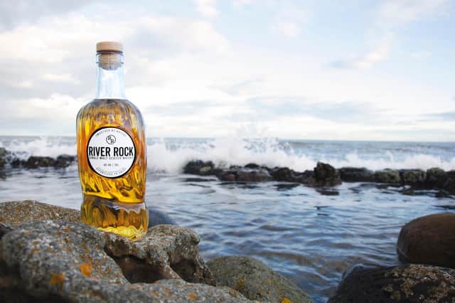 With its distinctively tactile glass bottles, which are made from coloured glass that normally goes to waste, and a sweeter, smooth taste, River Rock is designed to give people a new more accessible choice when it comes to single malt whisky. Picture: Kirsten Geary