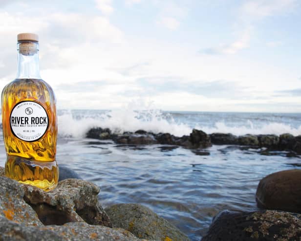 With its distinctively tactile glass bottles, which are made from coloured glass that normally goes to waste, and a sweeter, smooth taste, River Rock is designed to give people a new more accessible choice when it comes to single malt whisky. Picture: Kirsten Geary