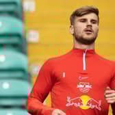 Timo Werner trains ahead of RB Leipzig's match against Celtic.