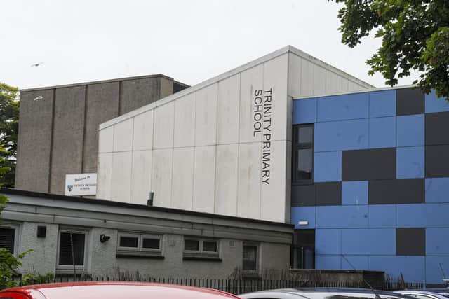Trinity Primary school has 'crumbling concrete' in its roof. Photo: Lisa Ferguson