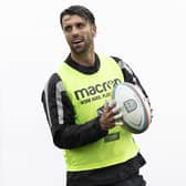 Adam Hastings during a Glasgow Warriors training session at Scotstoun Stadium on Monday.  (Photo by Ross MacDonald / SNS Group)