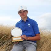 Blairgowrie's Connor Graham after winning the The Junior Open Championship at Monifieth in July. Picture: Matthew Lewis/R&A/R&A via Getty Images.