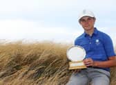 Blairgowrie's Connor Graham after winning the The Junior Open Championship at Monifieth in July. Picture: Matthew Lewis/R&A/R&A via Getty Images.