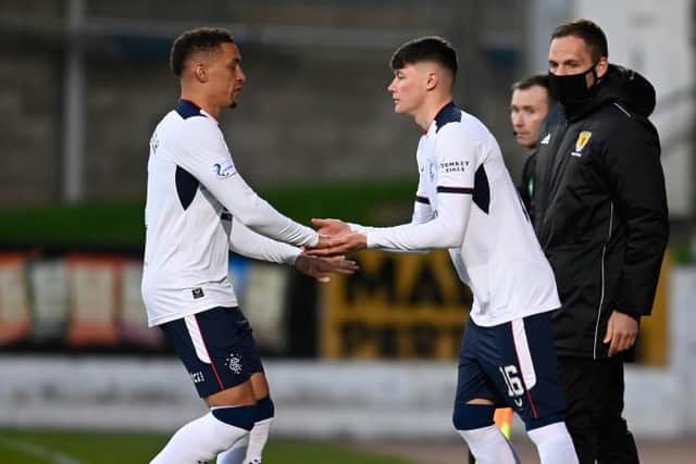Rangers captain James Tavernier (left) is set to play fewer games for the Ibrox side this season with Nathan Patterson (right) given more starting appearances at right-back. (Photo by Rob Casey / SNS Group)