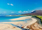 Luskentyre Beach on the Isle of Harris. Objections are mounting to plans to build eight glamping pods on a stretch of machair at the beauty spot. PIC: Getty.