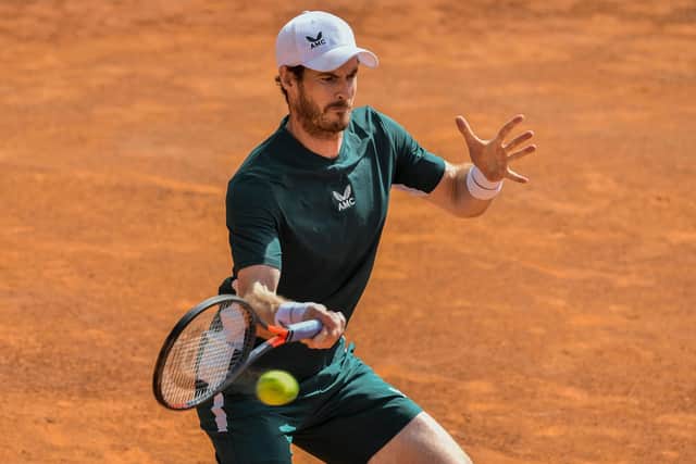 Andy Murray was positive about his week in Rome despite the doubles defeat. Picture: AFP via Getty Images