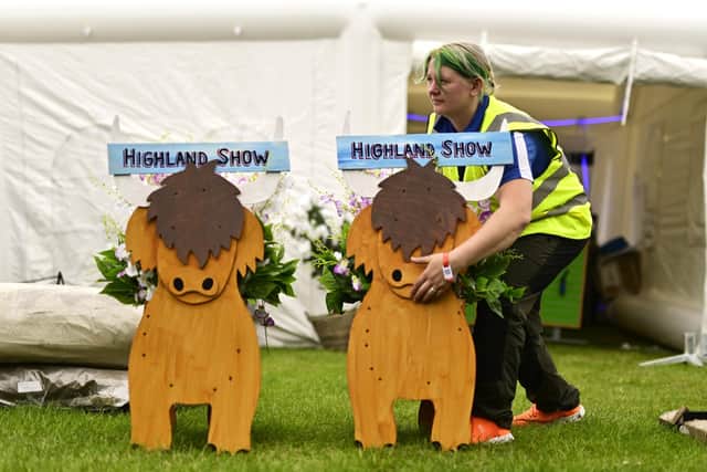 Preparations for the Royal Highland Show opening to visitors. Picture: John Devlin.