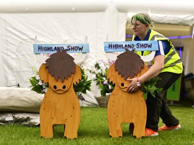Preparations for the Royal Highland Show opening to visitors. Picture: John Devlin.