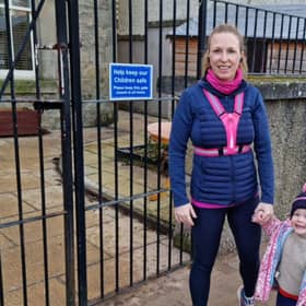 Nicky Seed, who is one of the directors of the Duns Community Nursery, with her daughter
