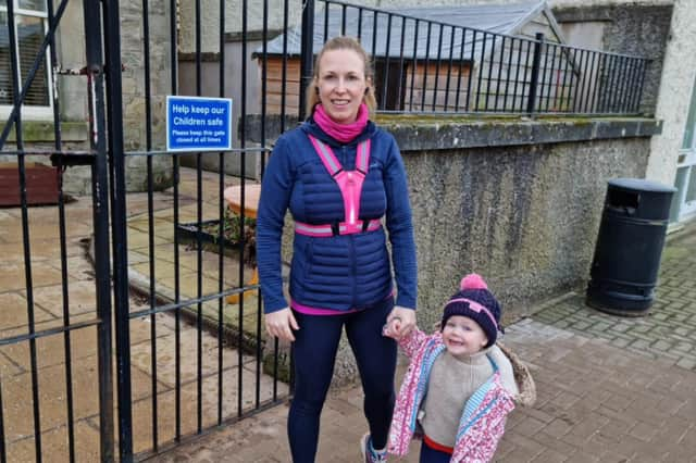 Nicky Seed, who is one of the directors of the Duns Community Nursery, with her daughter