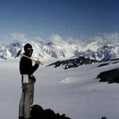 Dr Malcolm Hole at Hole Peninsula, part of Rothschild Island in the Antarctic which has been named after the geologist given his pioneering work in the region. PIC: Contributed.