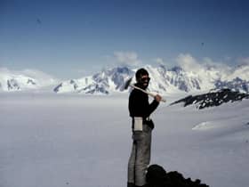 Dr Malcolm Hole at Hole Peninsula, part of Rothschild Island in the Antarctic which has been named after the geologist given his pioneering work in the region. PIC: Contributed.