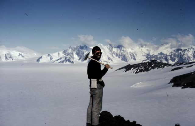 Dr Malcolm Hole at Hole Peninsula, part of Rothschild Island in the Antarctic which has been named after the geologist given his pioneering work in the region. PIC: Contributed.