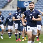 Rory Sutherland suffered a shoulder injury during Scotland's win over France in Paris last month. Picture: Jane Barlow/PA