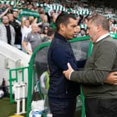 Rangers manager Giovanni van Bronckhorst and Celtic counterpart Ange Postecoglou gave differing views on the introduction of VAR in Scottish football.  (Photo by Alan Harvey / SNS Group)