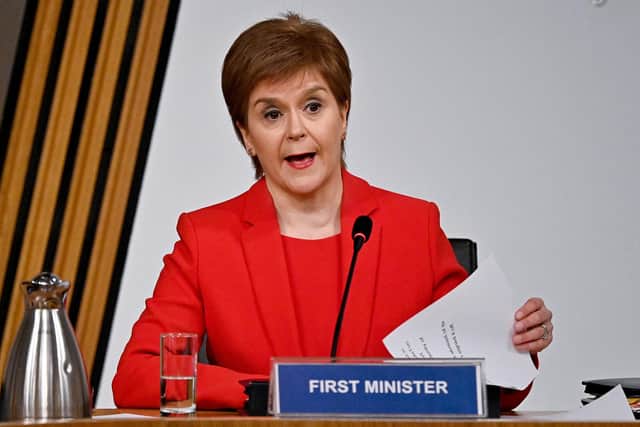 First Minister Nicola Sturgeon giving evidence to the Committee on the Scottish Government Handling of Harassment Complaints