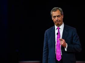 If Nigel Farage were to return to the Reform UK party he previously led new PM Rishi Sunak could see a flood of Tory MP defections, reckons Brian Monteith (Picture: Getty)