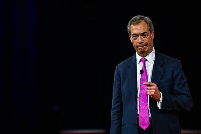 If Nigel Farage were to return to the Reform UK party he previously led new PM Rishi Sunak could see a flood of Tory MP defections, reckons Brian Monteith (Picture: Getty)