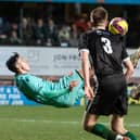 Dundee United's Jamie McGrath scores an overhead kick to make it 2-0 against Stirling University.