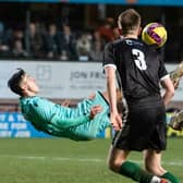 Dundee United's Jamie McGrath scores an overhead kick to make it 2-0 against Stirling University.