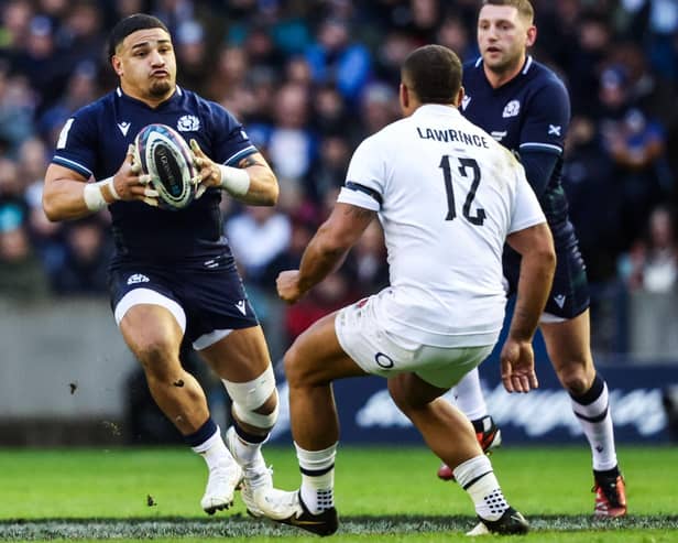 Sione Tuipulotu injured his knee playing for Scotland against England in the Six Nations. (Picture: Ross MacDonald - SNS Group)