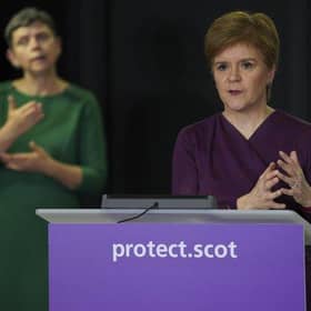 Nicola Sturgeon gave an update in an unscheduled briefing on Monday