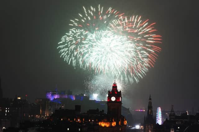 Fireworks over Edinburgh Castle. Image: Andrew Milligan/Press Association.