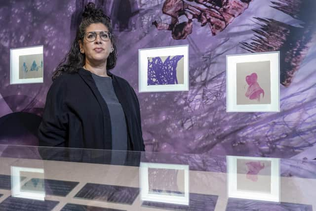 Artist Swapnaa Tamhane was commissioned by V&A Dundee to create new work inspired by the links betwen Dundee's jute industry and India and Bangladesh. Picture: Neil Hanna