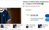 A screengrab showing the price of many of the shirts listed on Ebay.