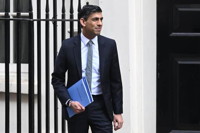 'People. Capital. Ideas. Three priorities for business tax cuts this autumn,' said Mr Sunak as he unveiled the Spring Statement. Picture: Leon Neal/Getty Images.