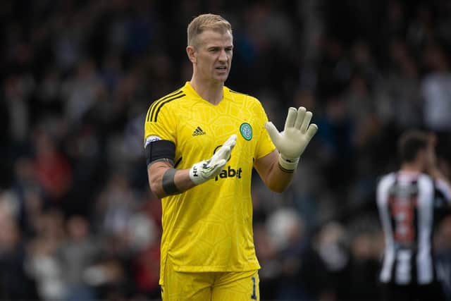 Celtic goalkeeper Joe Hart at the end of his side's 2-0 defeat to St Mirren in September. It remains the side's only domestic loss this season (Photo by Craig Williamson / SNS Group)