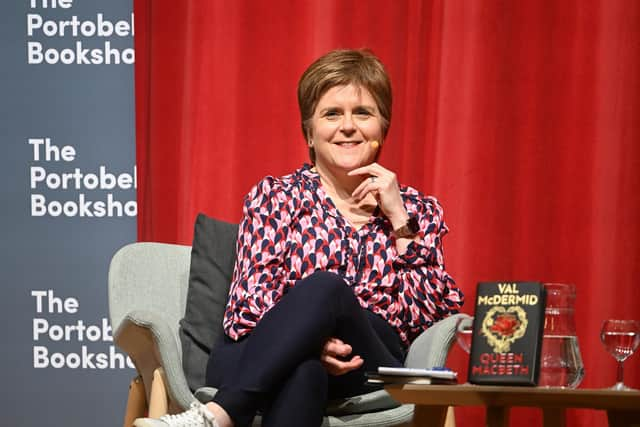 Nicola Sturgeon appears at the in-conversation event at the Portobello Town Hall. Picture: Greg Macvean