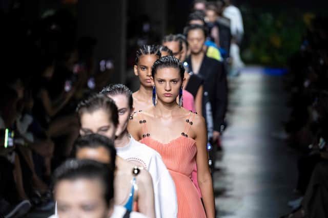 It's not just fashion models who are judged on their appearance. A poll of 2,000 office staff working from home during lockdown found 35 per cent of women had experienced at least one sexist demand from their employer, usually relating to how they dressed for video meetings (Picture: Niklas Halle'n/AFP/Getty Images)