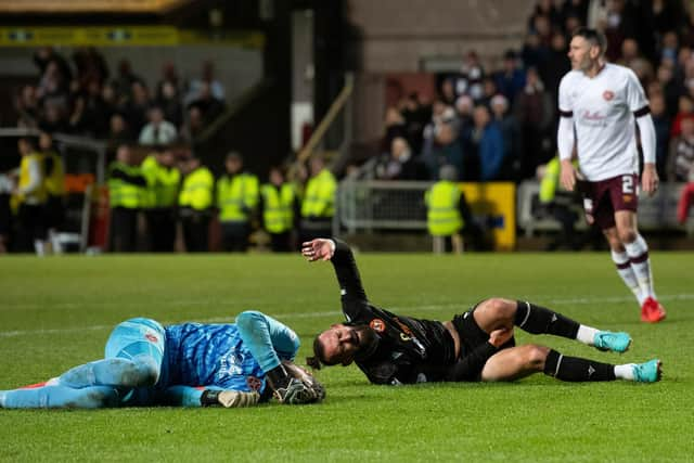 Gordon suffered a serious leg injury playing for Hearts on Christmas Eve at Dundee United.