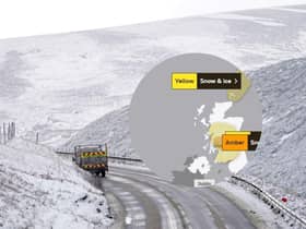 An amber and yellow warning are in place across Scotland