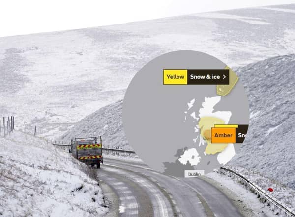 An amber and yellow warning are in place across Scotland