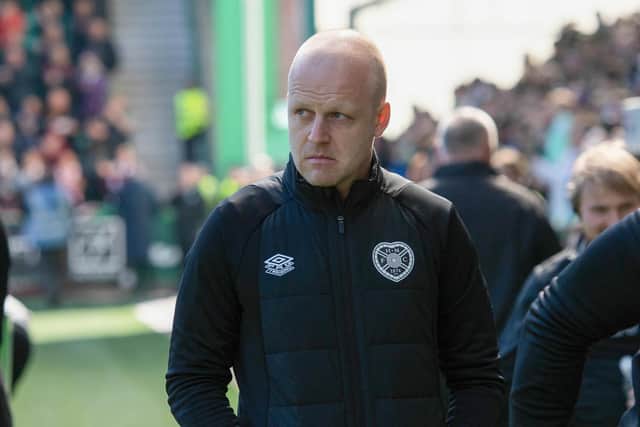 Steven Naismith suffered defeat in his first match in charge of Hearts.