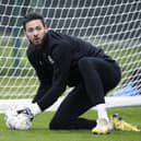Craig Gordon is put through his paces during Hearts training this week.