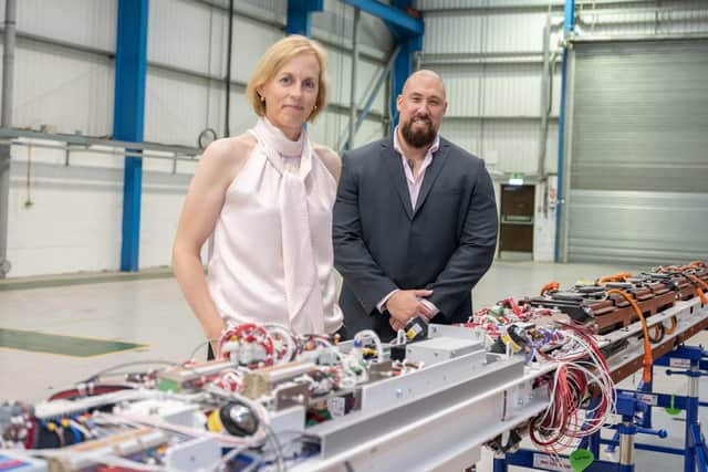OEUK's Supply Chain & Operations Director Katy Heidenreich with Verlume's Operations Director Jonny Moroney (Pic: Michal Wachucik)
